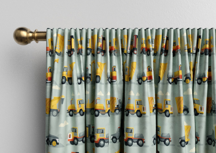 Construction Crew, Cement Grey - Made to Measure Curtains - Image 9